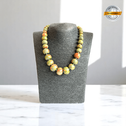 Serene Fusion Necklace | Unakite Stone - For Women | Includes: Necklace
