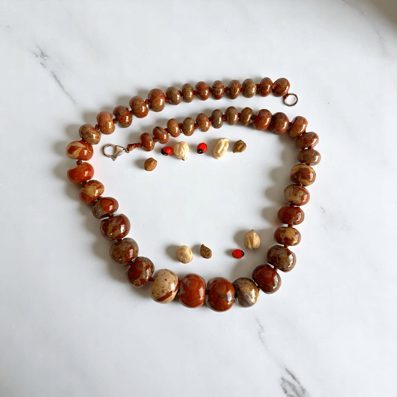 Terra Flame Necklace | Red Jasper Stone - For Women | Includes: Necklace