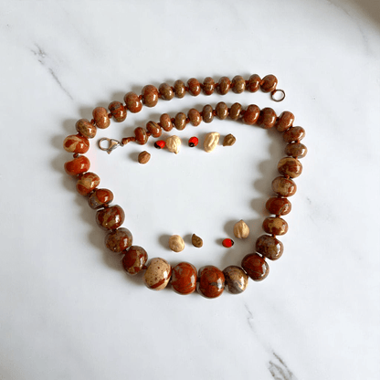 Terra Flame Necklace | Red Jasper Stone - For Women | Includes: Necklace