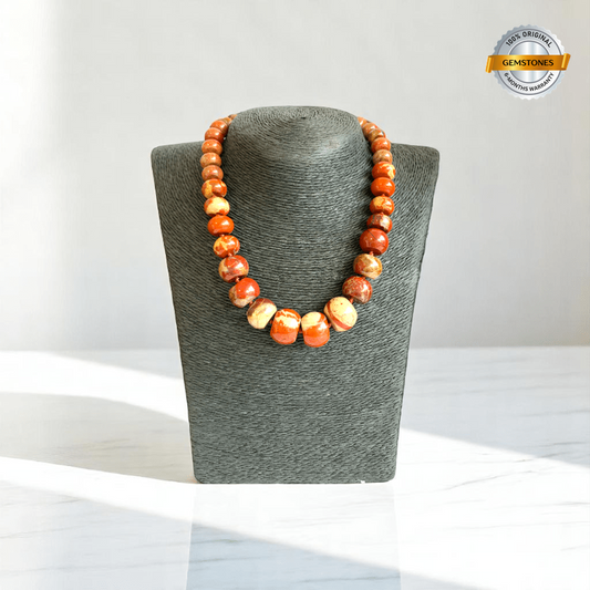 Terra Flame Necklace | Red Jasper Stone - For Women | Includes: Necklace