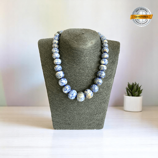 Indigo Calm Necklace | Sodalite Oblate Stone - For Women | Includes: Necklace