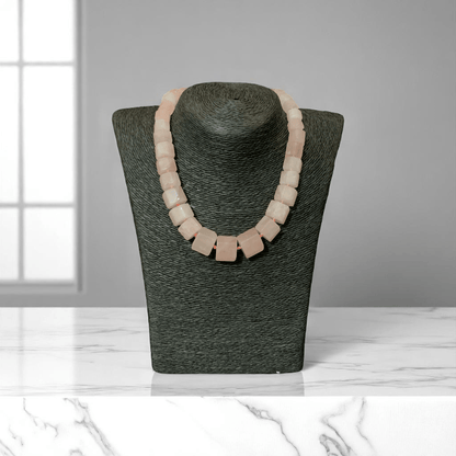 Love's Embrace Necklace | Rose Quartz Stone - For Women | Includes: Necklace