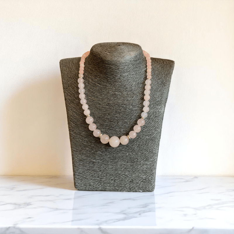 Gentle Love Necklace | Rose Quartz Stone - For Women | Includes: Necklace