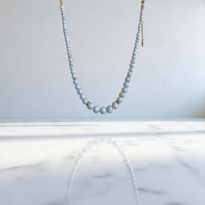 Pearlescent Grace Set | Mother of Pearl Stone - For Women | Includes: Necklace, Bracelet