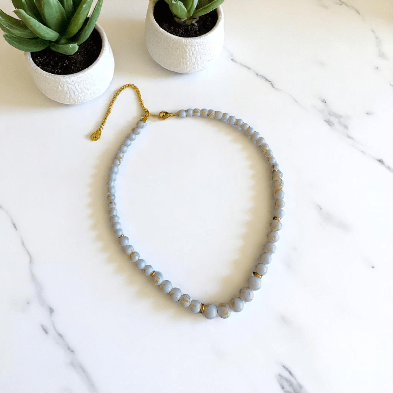 Lustrous Grace Necklace | Mother of Pearl Stone - For Women | Includes: Necklace