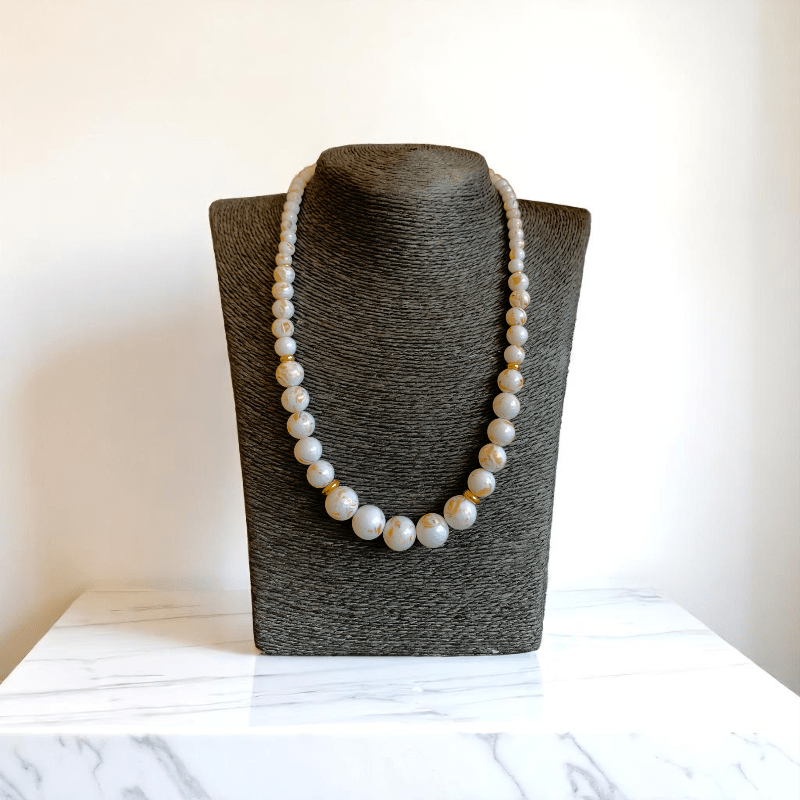Lustrous Grace Necklace | Mother of Pearl Stone - For Women | Includes: Necklace