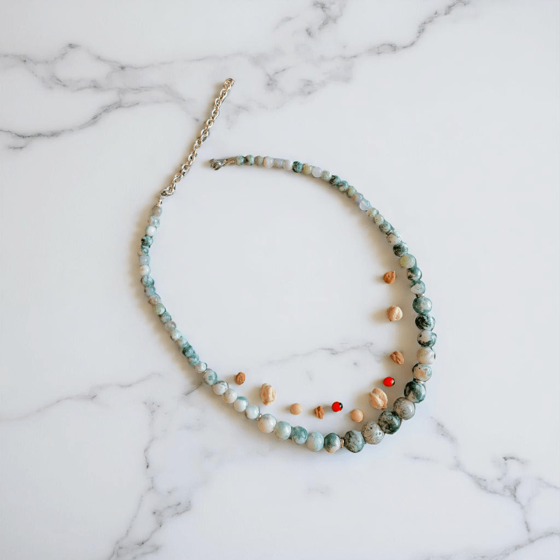 Earthbound Serenity Necklace | Tree Agate Stone - For Women | Includes: Necklace