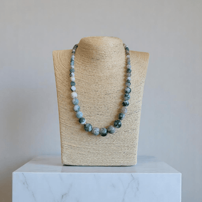 Elegant Roots Set | Tree Agate Stone - For Women | Includes: Necklace, Bracelet