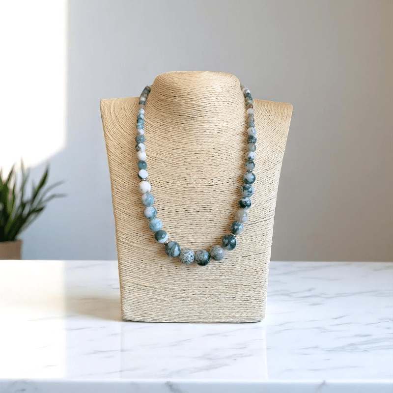 Earthbound Serenity Necklace | Tree Agate Stone - For Women | Includes: Necklace