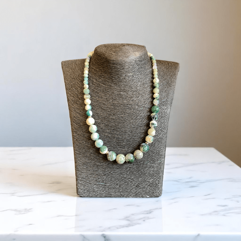 Earthbound Serenity Necklace | Tree Agate Stone - For Women | Includes: Necklace