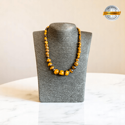 Golden Gaze Set | Tiger Eye Stone - For Women | Includes: Necklace, Bracelet