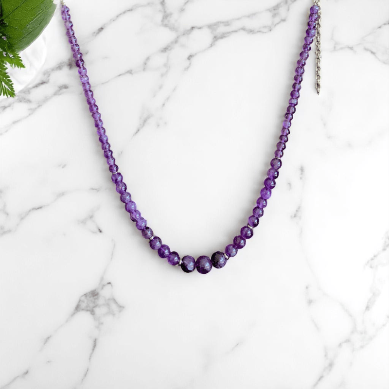 Spiritual Grace Necklace | Amethyst Stone - For Women | Includes: Necklace
