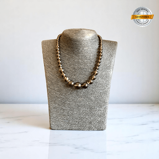 Smoky Elegance Set | Smoky Stone - For Women | Includes: Necklace, Bracelet