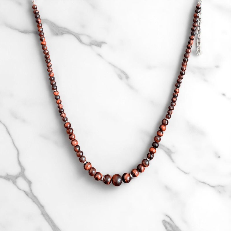 Bold Radiance Necklace | Red Tiger’s Eye Stone - For Women | Includes: Necklace