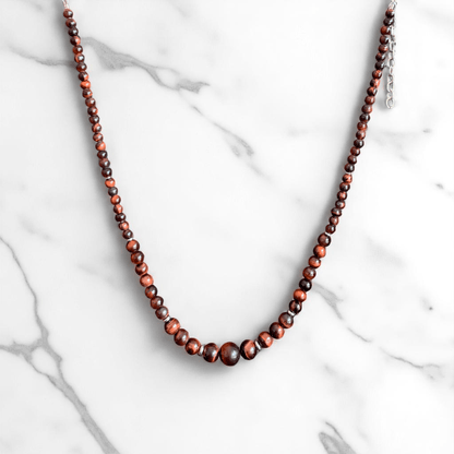 Bold Radiance Necklace | Red Tiger’s Eye Stone - For Women | Includes: Necklace