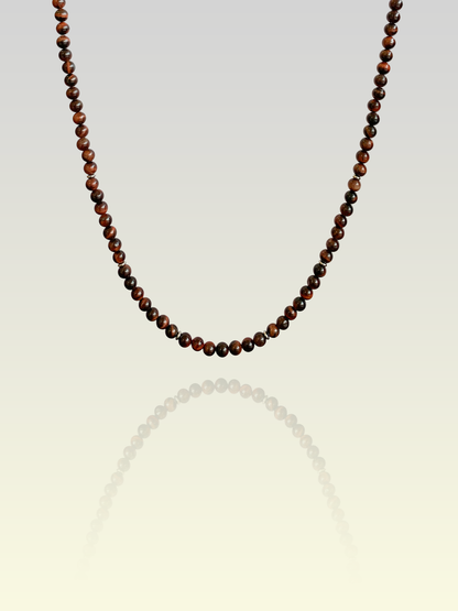 Fiery Tiger Eye Set | Red Tiger Eye - For Unisex | Includes: Necklace & Bracelet