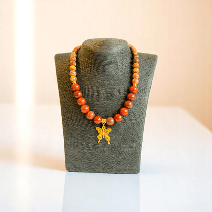 Painted Pebbles Set | Mookaite - For Women | Includes: Necklace, Bracelet, Earring