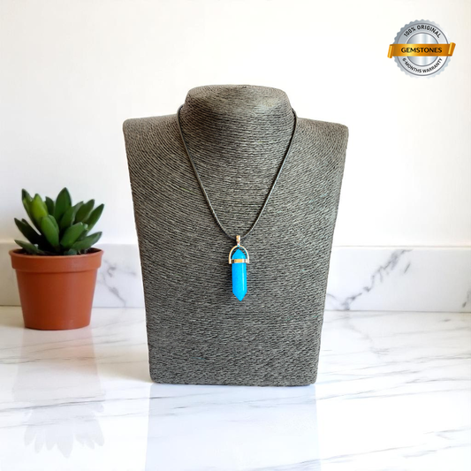 Calm Pencil Necklace | Blue Quartz - For Kids | Includes: Necklace