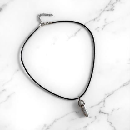 Calming Howlite Necklace | Howlite Stone - For Boys | Includes: Necklace