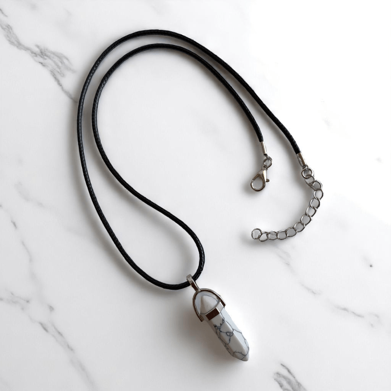 Calming Howlite Necklace | Howlite Stone - For Boys | Includes: Necklace