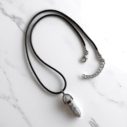 Calming Howlite Necklace | Howlite Stone - For Boys | Includes: Necklace