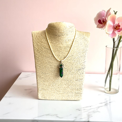 Growth Pencil Necklace | Zoisite Stone - For Kids | Includes: Necklace