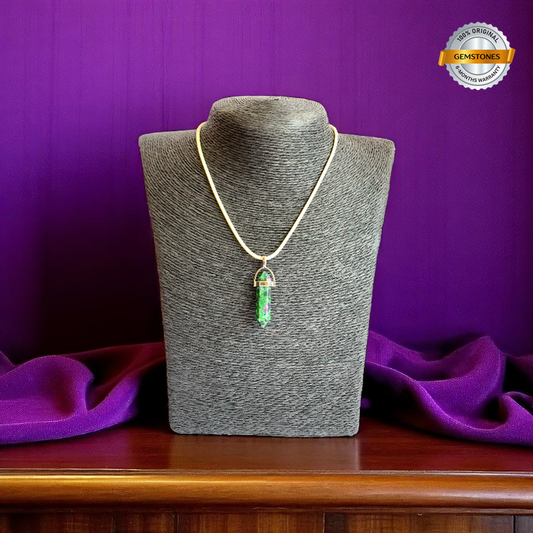 Growth Pencil Necklace | Zoisite Stone - For Kids | Includes: Necklace