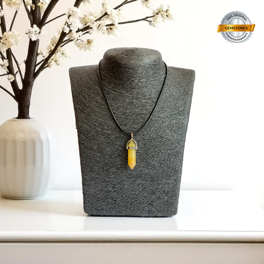 Joy Pencil Necklace | Yellow Quartz - For Kids | Includes: Necklace