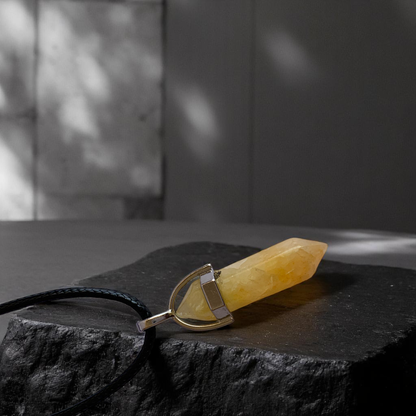 Joy Pencil Necklace | Yellow Quartz - For Kids | Includes: Necklace