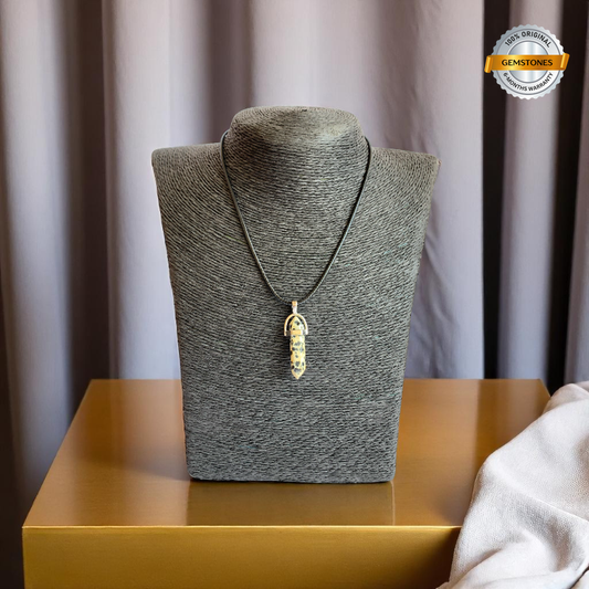 Playful Pencil Necklace | Dalmatian Jasper - For Kids | Includes: Necklace