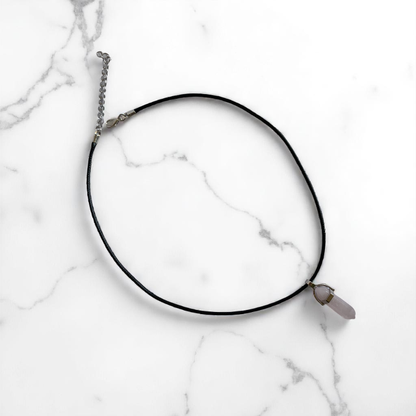Love Pencil Necklace | Rose Quartz - For Kids | Includes: Necklace