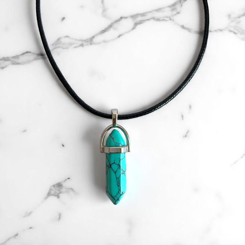Tranquil Pencil Necklace | Blue Turquoise - For Kids | Includes: Necklace