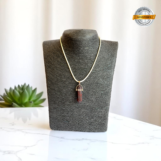 Vitality Pencil Necklace | Garnet - For Kids | Includes: Necklace
