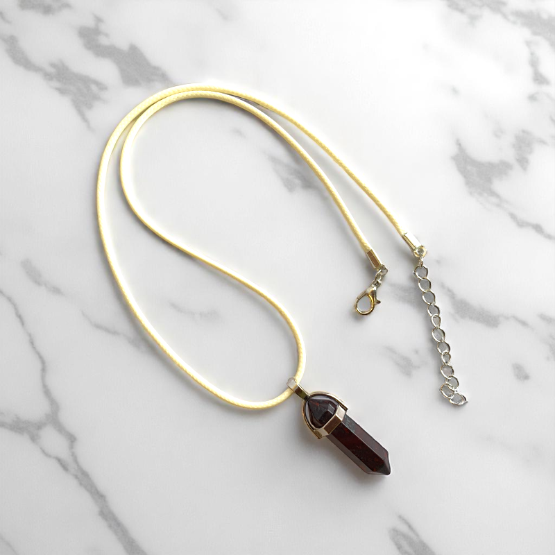 Vitality Pencil Necklace | Garnet - For Kids | Includes: Necklace