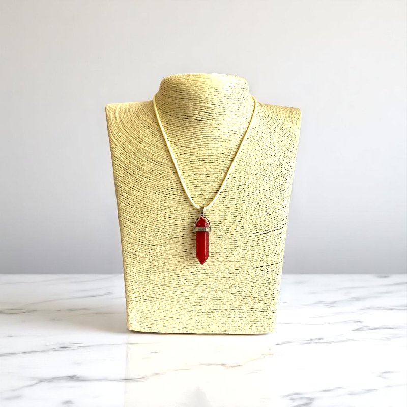 Courage Pencil Necklace | Red Onyx - For Kids | Includes: Necklace