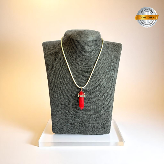 Courage Pencil Necklace | Red Onyx - For Kids | Includes: Necklace