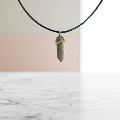 Creativity Pencil Necklace | Grey Picasso Jasper - For Kids | Includes: Necklace