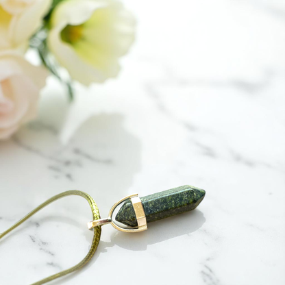 Protection Pencil Necklace | Black Labradorite - For Kids | Includes: Necklace