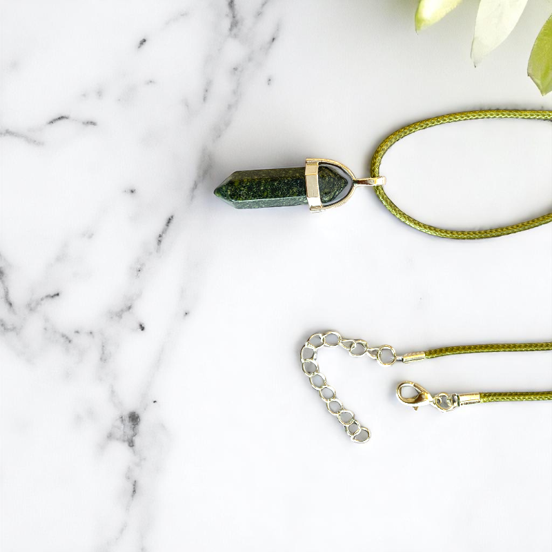 Protection Pencil Necklace | Black Labradorite - For Kids | Includes: Necklace
