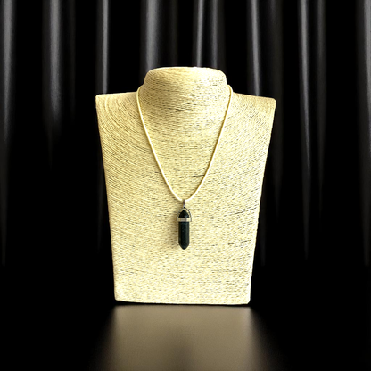 Shielding Pencil Necklace | Black Obsidian - For Kids | Includes: Necklace