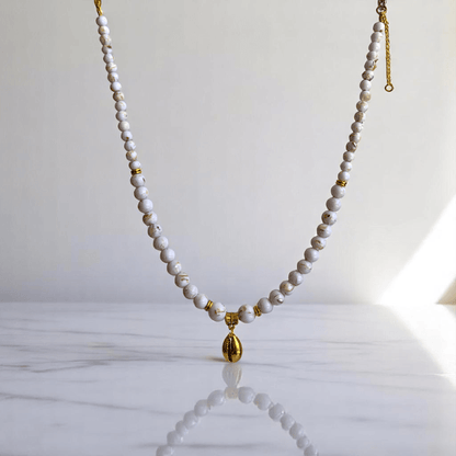 Ocean Whisper Set | Mother of Pearl Stone - For Women | Includes: Necklace, Bracelet