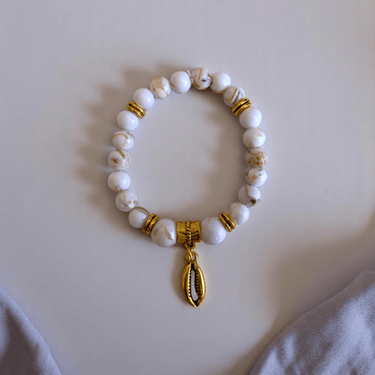 Ocean Whisper Set | Mother of Pearl Stone - For Women | Includes: Necklace, Bracelet