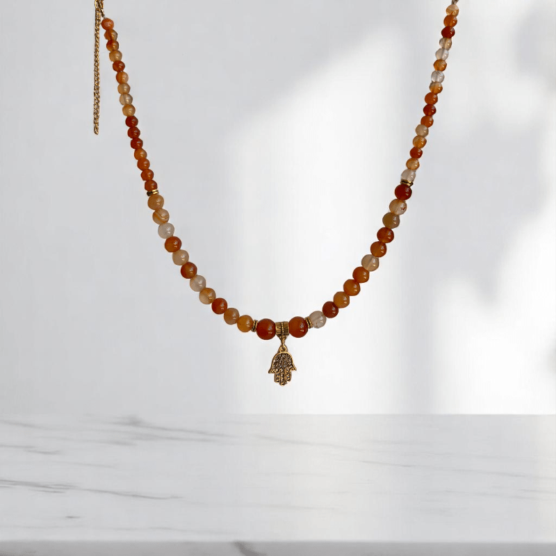 Fiery Soul Set | Carnelian Stone - For Women | Includes: Necklace, Bracelet