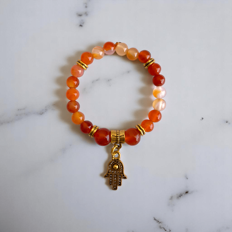 Fiery Soul Set | Carnelian Stone - For Women | Includes: Necklace, Bracelet