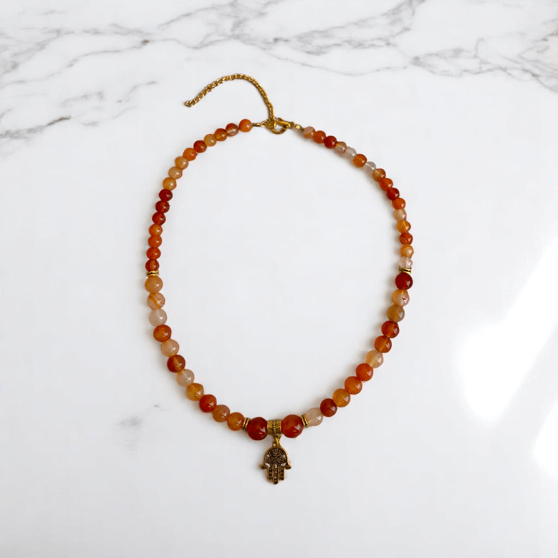 Fiery Soul Set | Carnelian Stone - For Women | Includes: Necklace, Bracelet