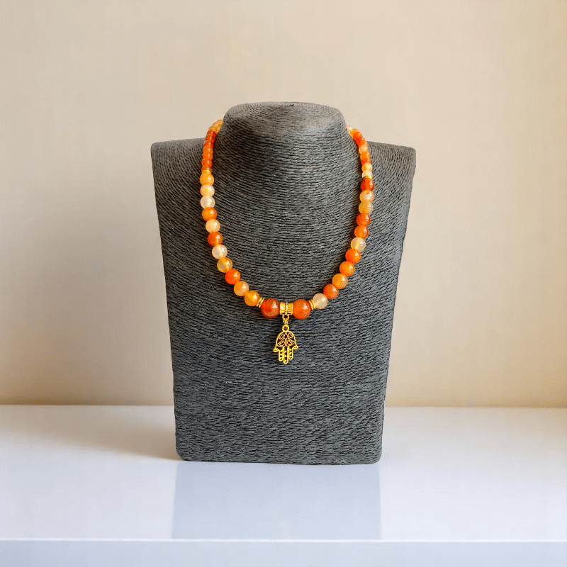 Fiery Soul Set | Carnelian Stone - For Women | Includes: Necklace, Bracelet