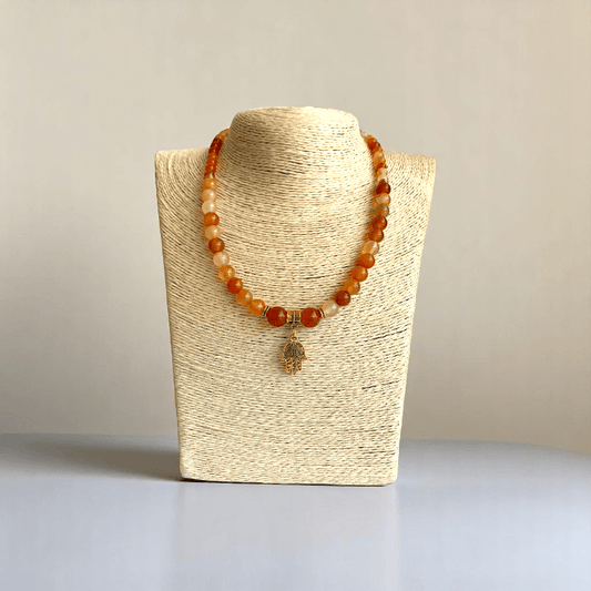 Fiery Soul Set | Carnelian Stone - For Women | Includes: Necklace, Bracelet