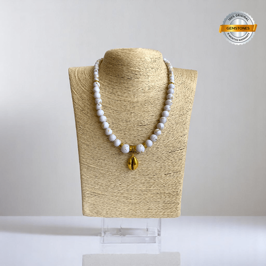 Ocean Whisper Set | Mother of Pearl Stone - For Women | Includes: Necklace, Bracelet