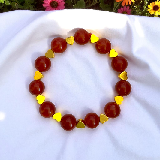 Power Onyx Bracelet | Red Onyx - For Kids Girls | Includes: Bracelet