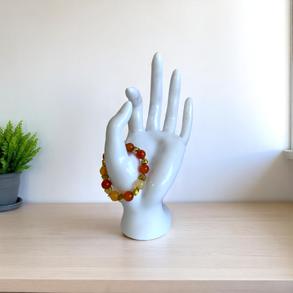 Energy Carnelian Bracelet | Carnelian - For Kids Girls | Includes: Bracelet